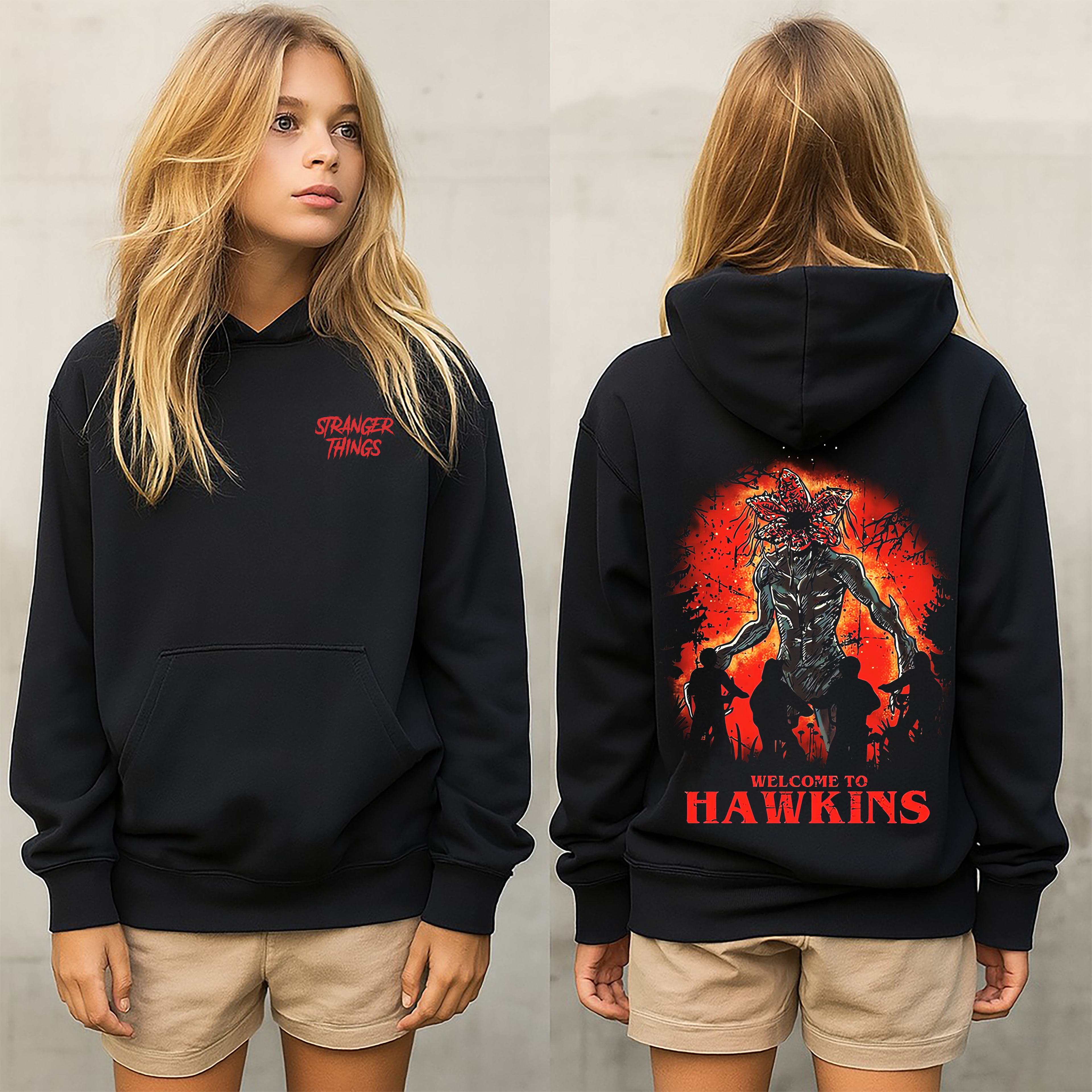 stranger things sudadera,sudadera para niños y adultos  , la serie de stranger things colección