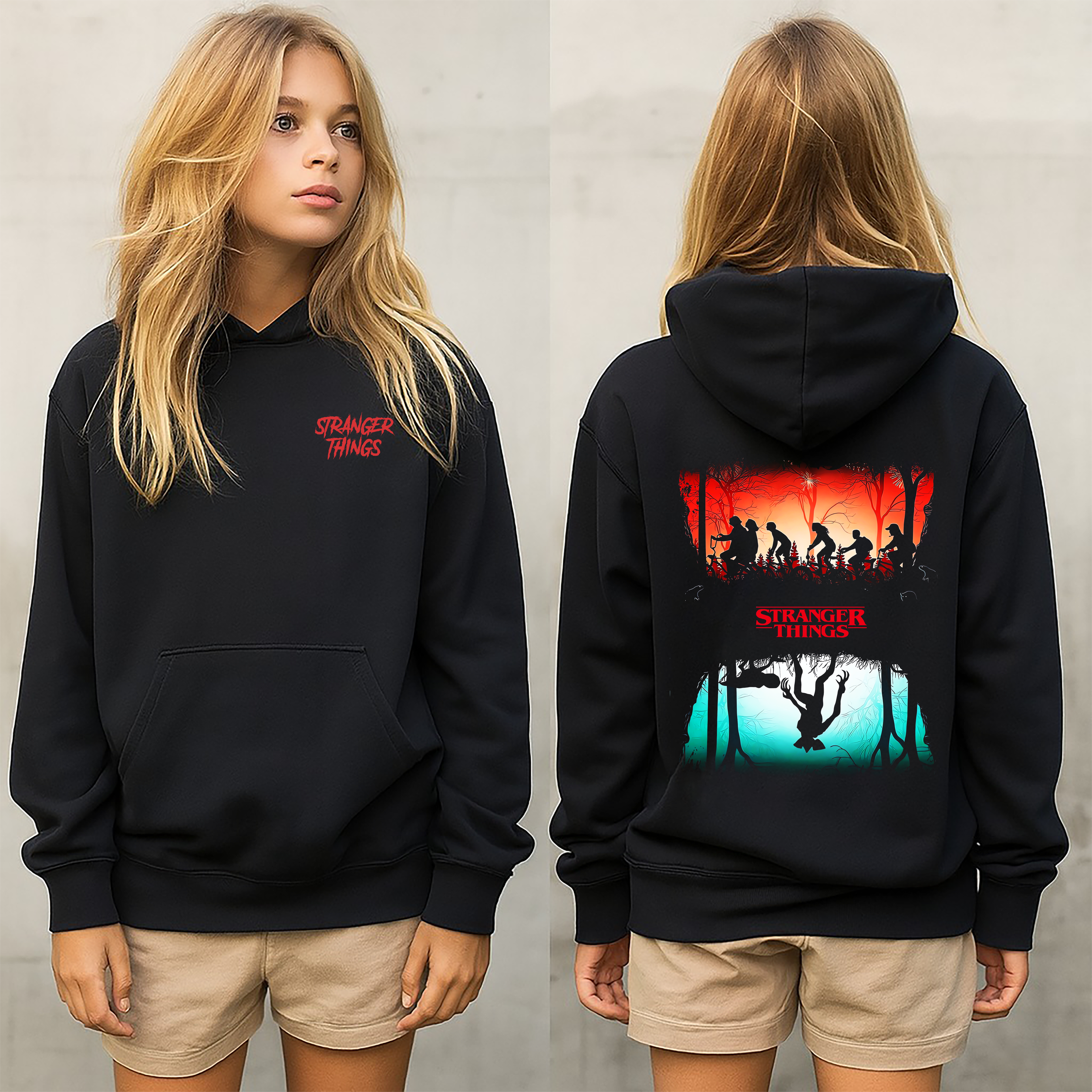 stranger things sudadera,sudadera para niños y adultos  , la serie de stranger things colección