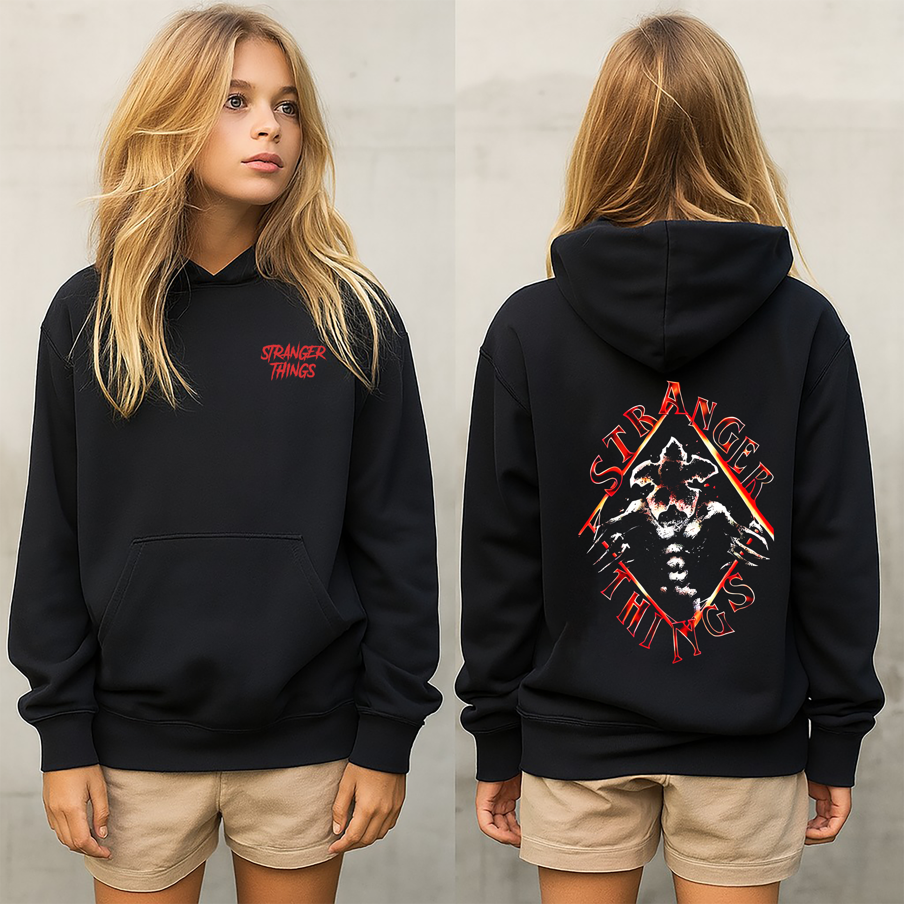 stranger things sudadera,sudadera para niños y adultos  , la serie de stranger things colección