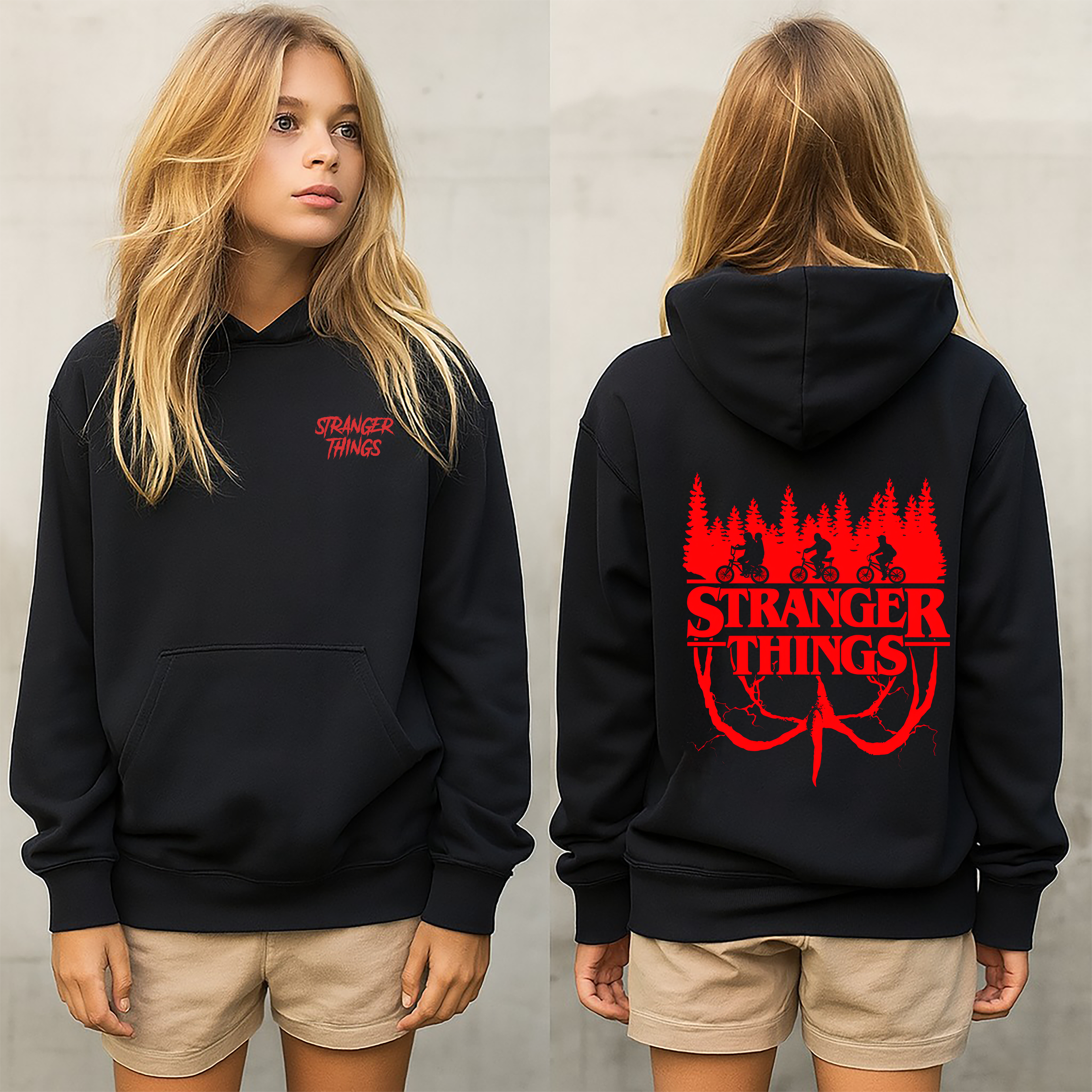 stranger things sudadera,sudadera para niños y adultos  , la serie de stranger things colección