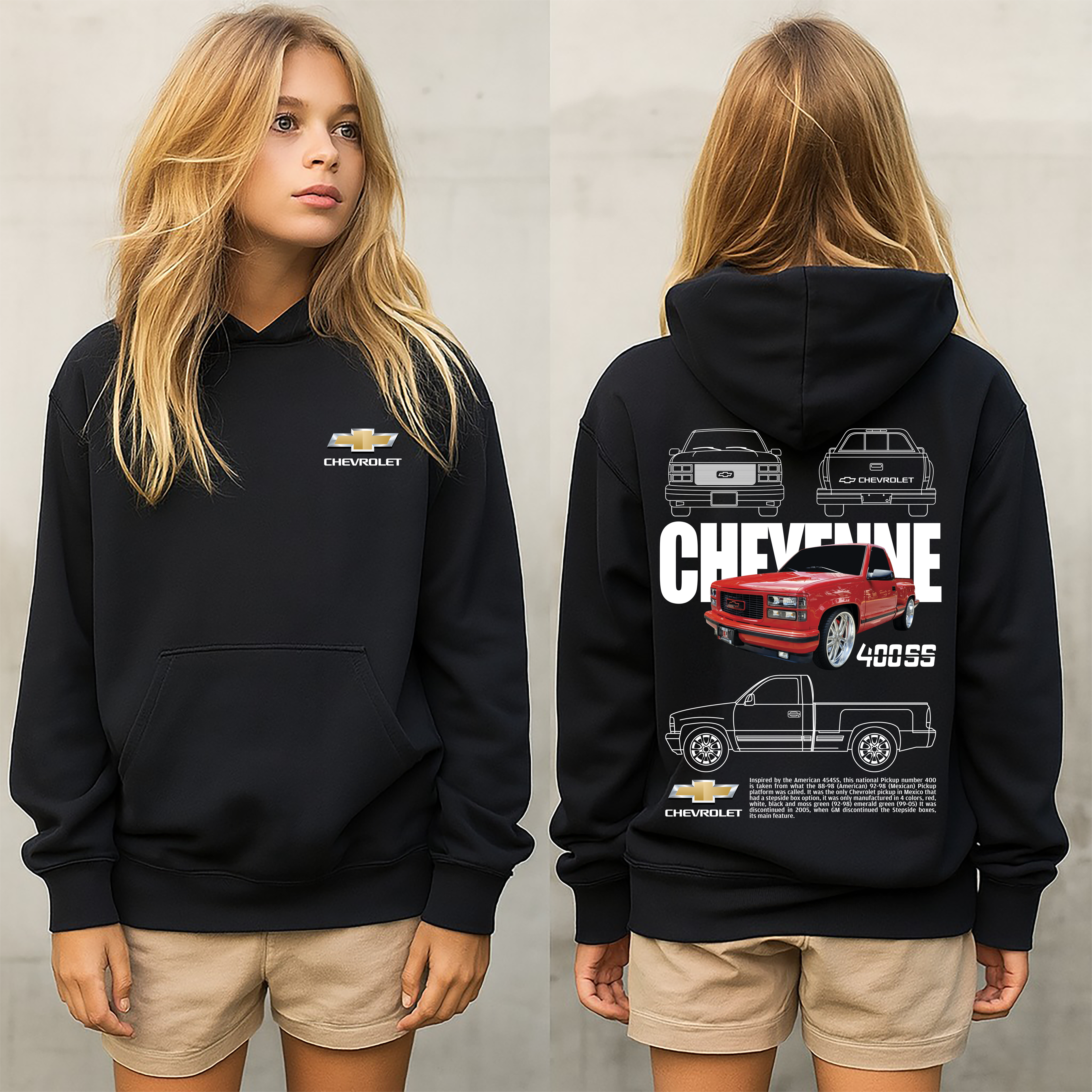 sudadera con diseño de  Chevrolet , sudadera muy caliente y cómoda ,mas coches colección y accesorios Chevrolet ,all cars