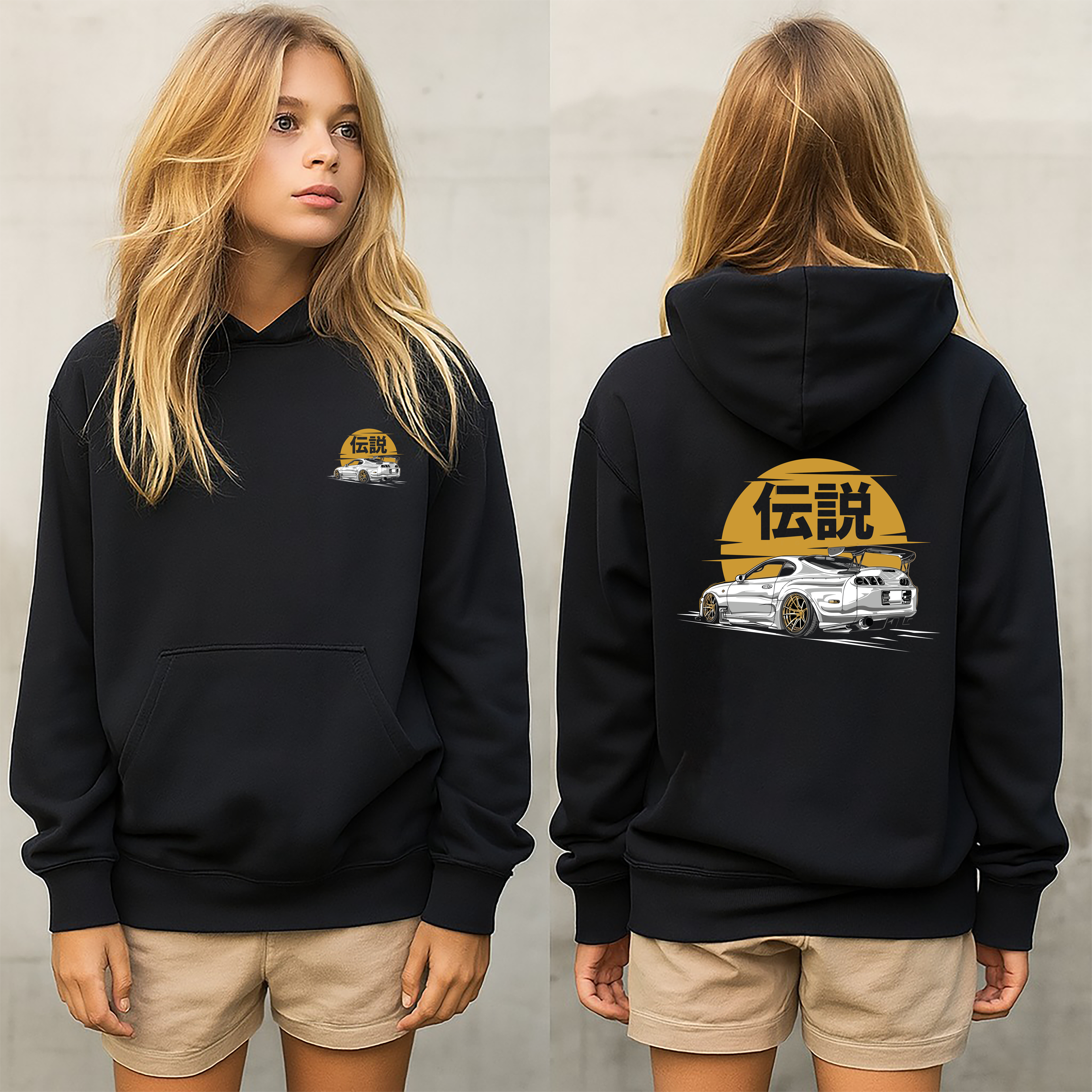 sudadera con diseño de Toyota supra  ,sudadera muy caliente y cómoda ,Supra colección y accesorios TOYOTA SUPRA