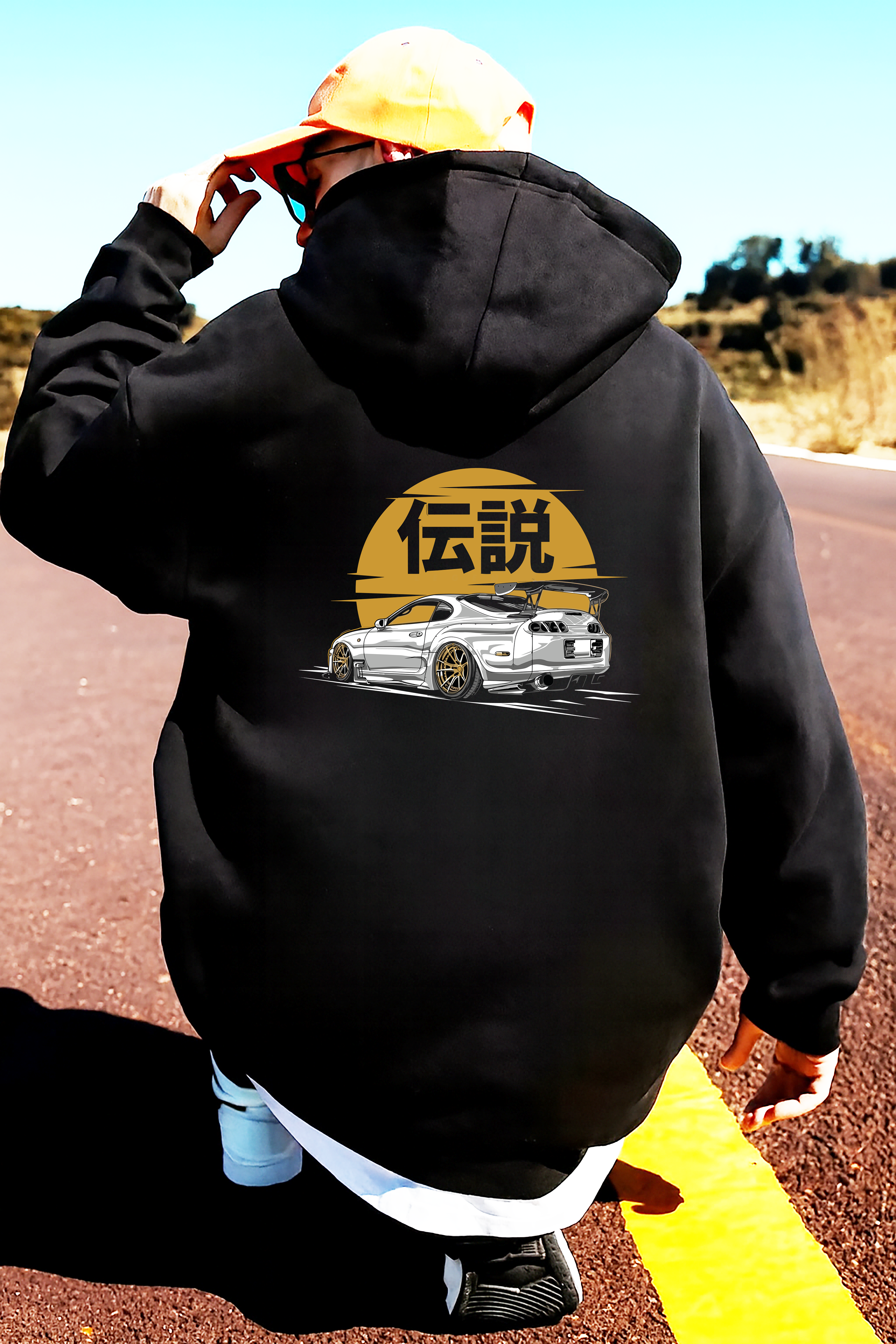 sudadera con diseño de Toyota supra  ,sudadera muy caliente y cómoda ,Supra colección y accesorios TOYOTA SUPRA