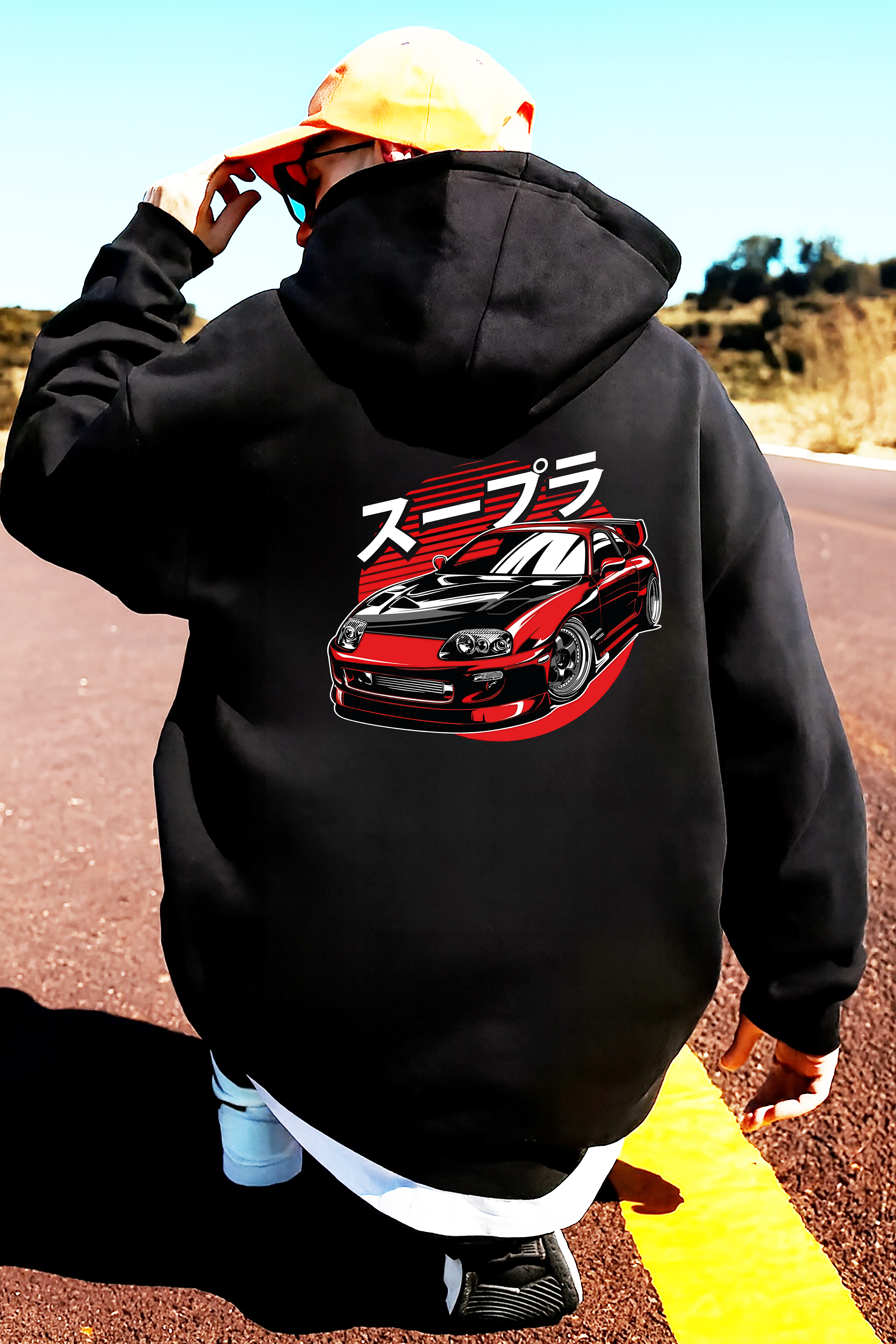 sudadera con diseño de Toyota supra  ,sudadera muy caliente y cómoda ,Supra colección y accesorios TOYOTA SUPRA