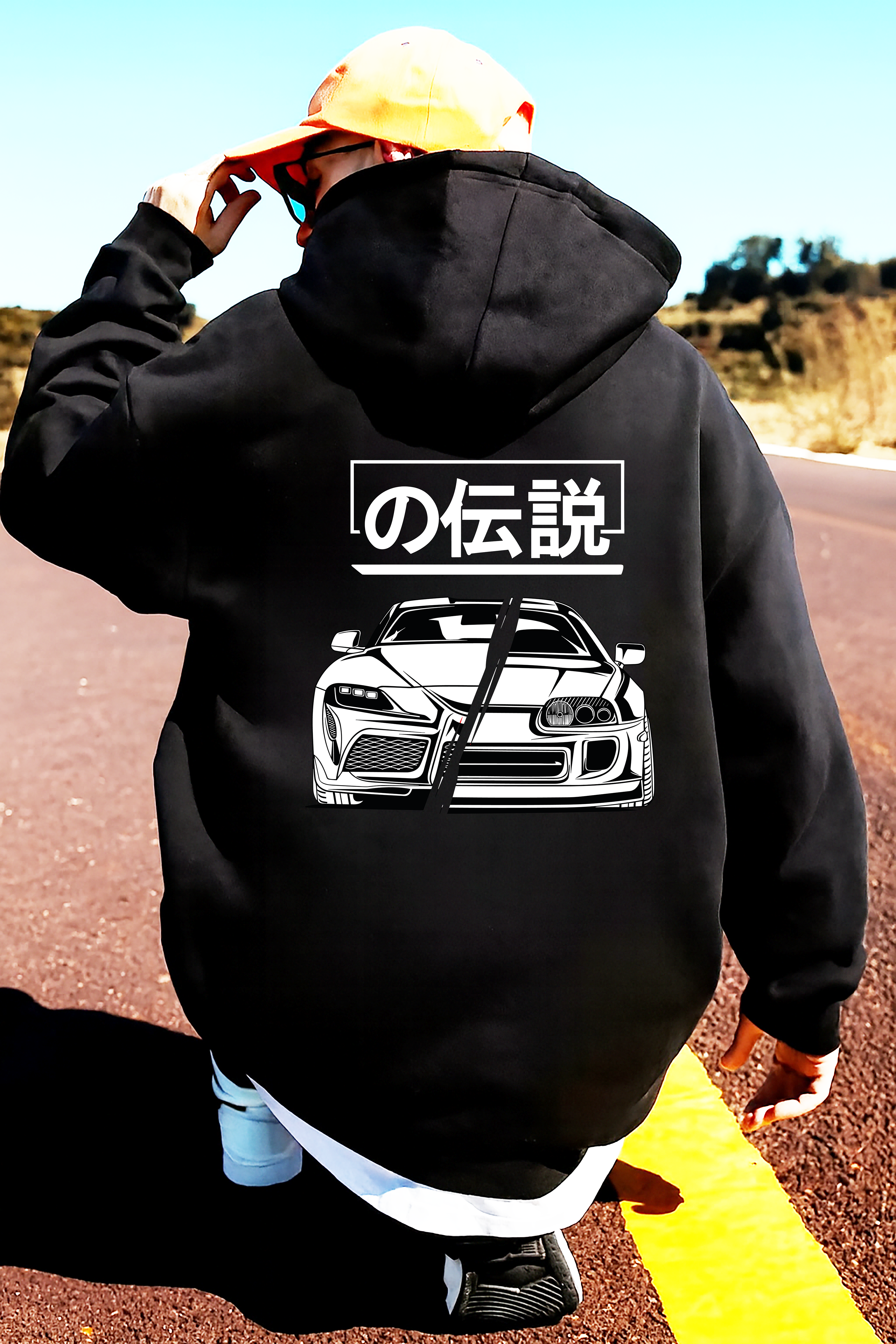 sudadera con diseño de Toyota supra  ,sudadera muy caliente y cómoda ,Supra colección y accesorios TOYOTA SUPRA
