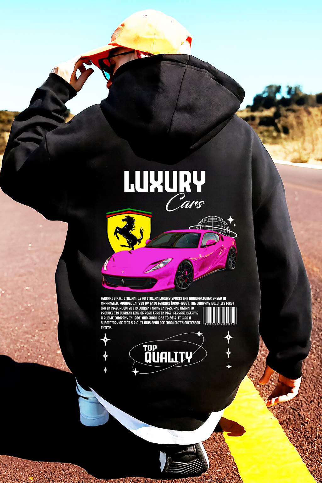 Sudadera con diseño de ferrari ,sudadera para niños y adultos  , sudadera de ferrari , all cars . mas coches