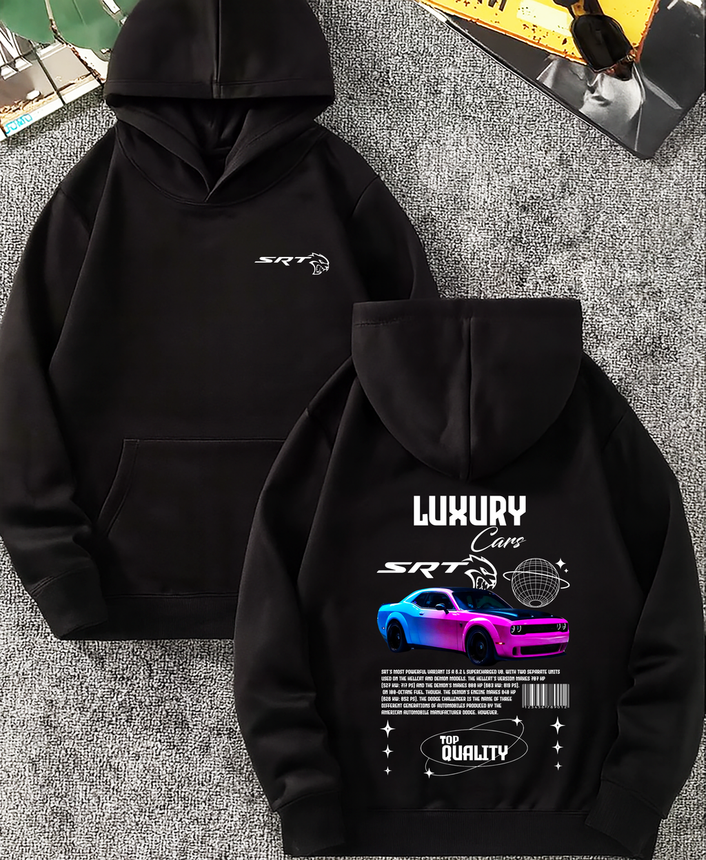 Sudadera con diseño de DODGE SRT ,sudadera para niños y adultos  , sudadera de SRT, all cars . mas coches