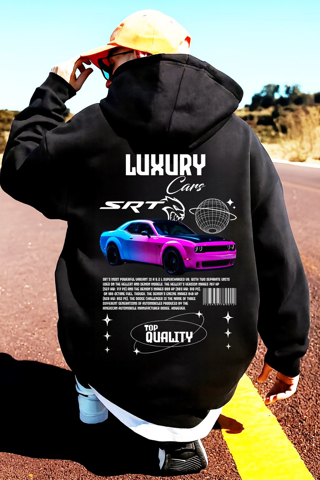 Sudadera con diseño de DODGE SRT ,sudadera para niños y adultos  , sudadera de SRT, all cars . mas coches