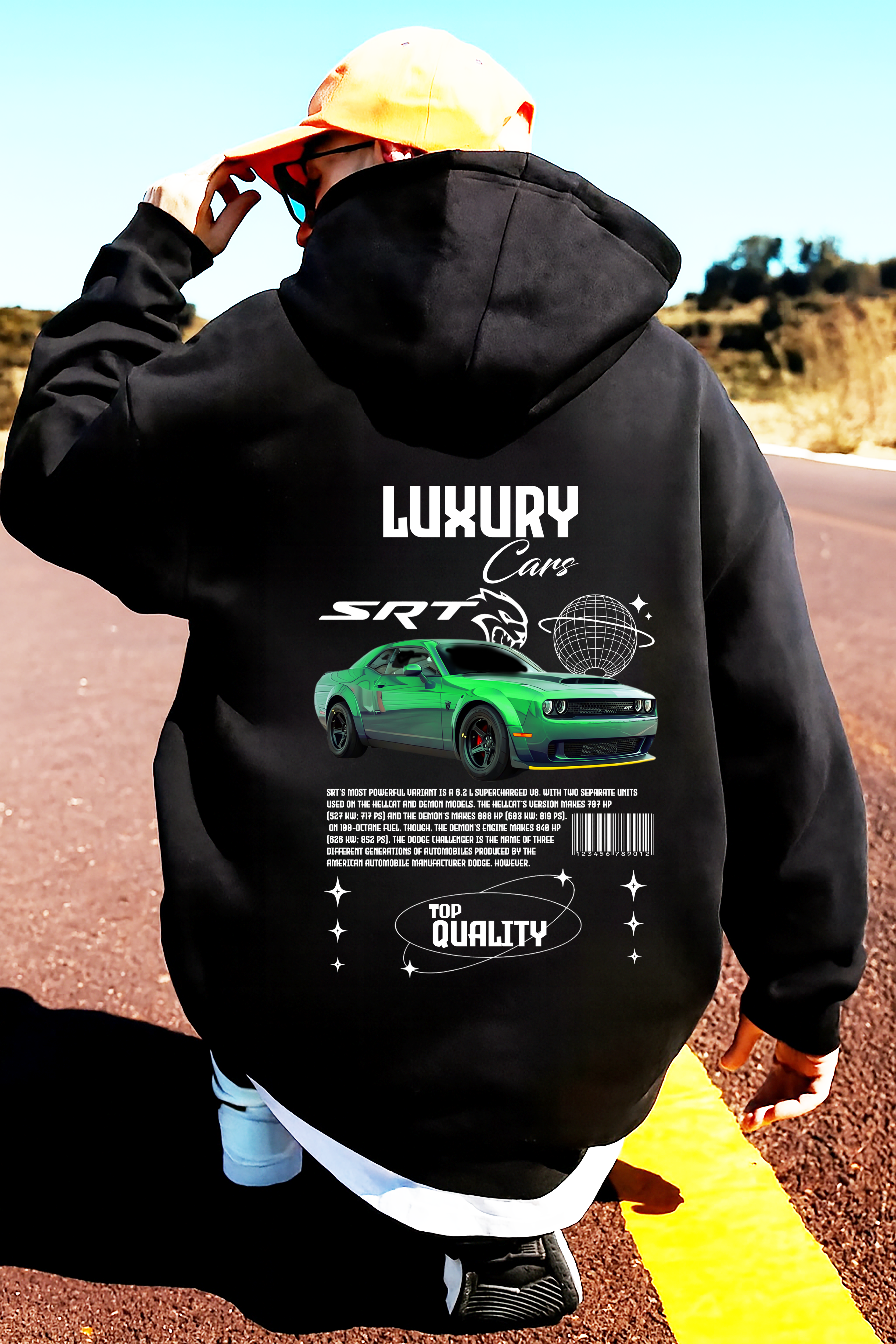 Sudadera con diseño de DODGE SRT ,sudadera para niños y adultos  , sudadera de SRT, all cars . mas coches