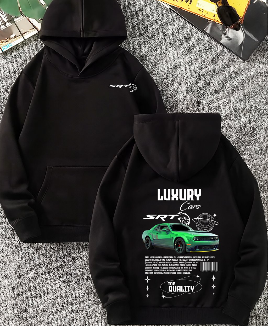 Sudadera con diseño de DODGE SRT ,sudadera para niños y adultos  , sudadera de SRT, all cars . mas coches
