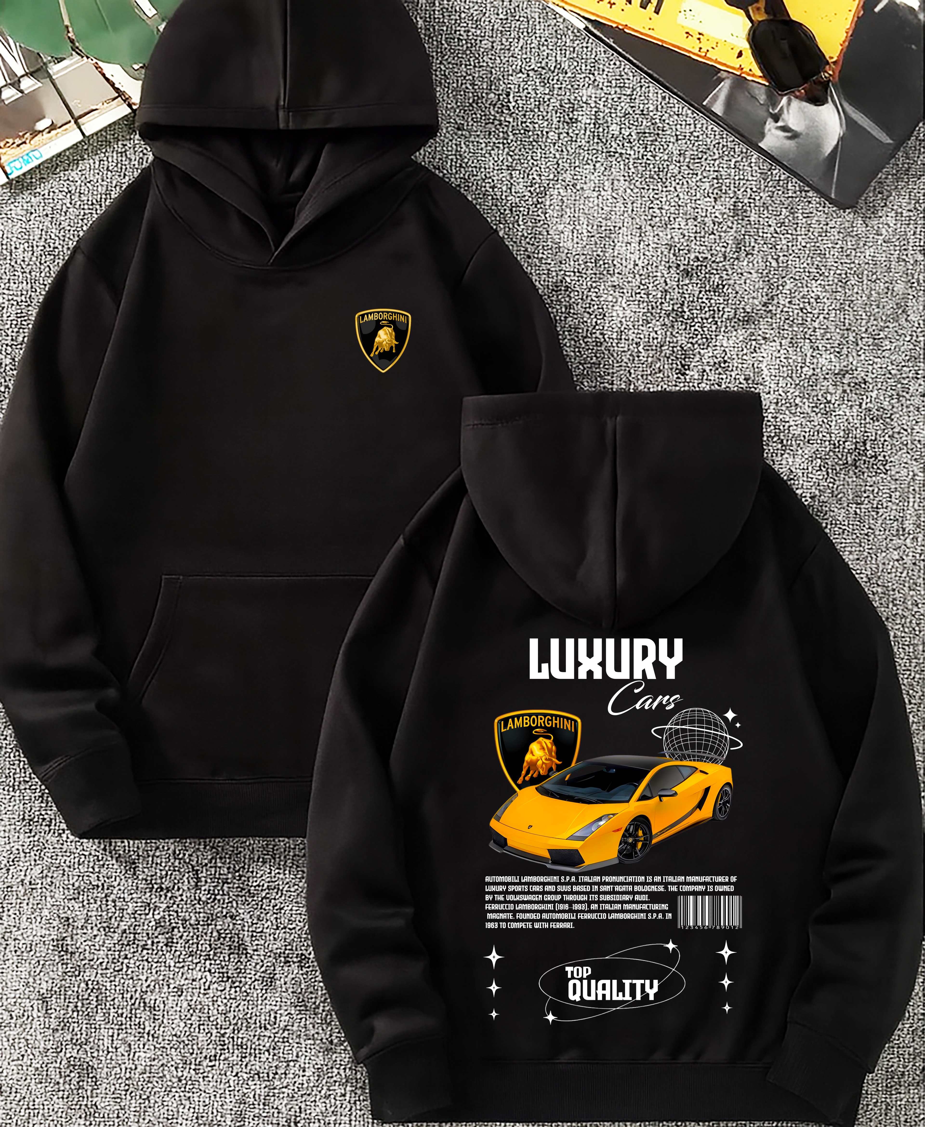 Sudadera con diseño de LAMBORGHINI ,sudadera para niños y adultos  , sudadera de lamboghini , all cars . mas coches