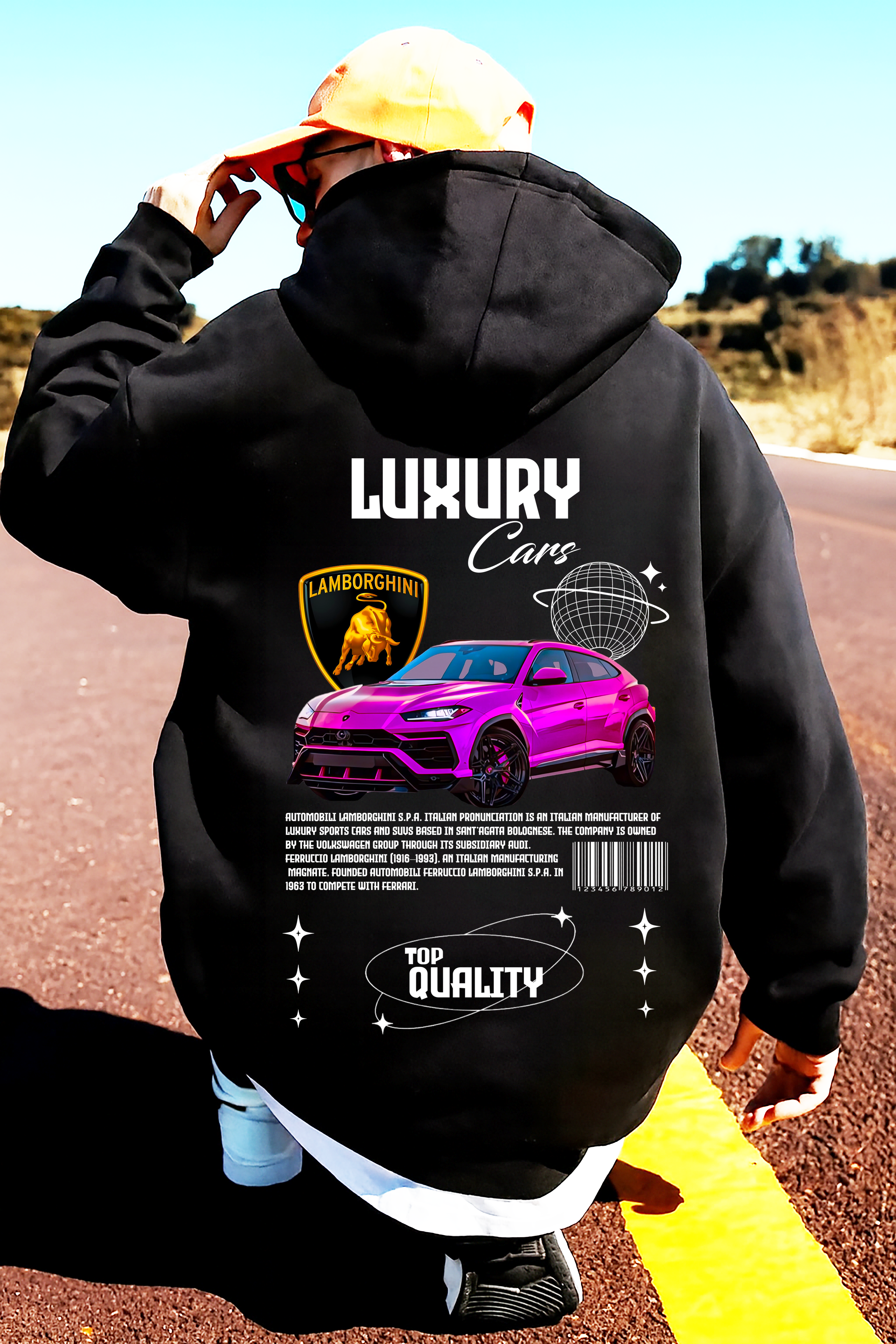 Sudadera con diseño de LAMBORGHINI ,sudadera para niños y adultos  , sudadera de lamboghini , all cars . mas coches