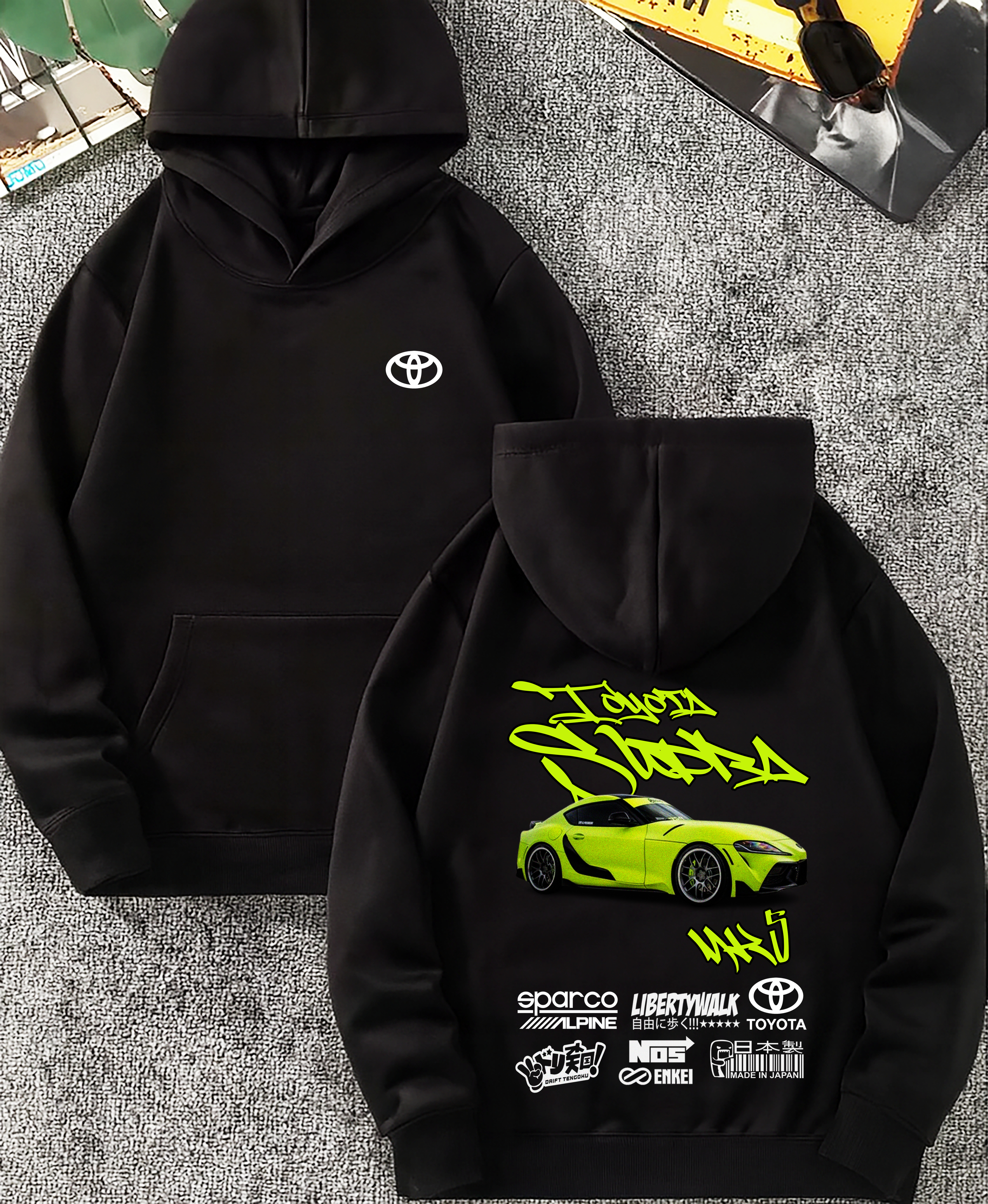 sudadera con diseño de Toyota   ,sudadera muy caliente y cómoda , toyota colección y accesorios TOYOTA