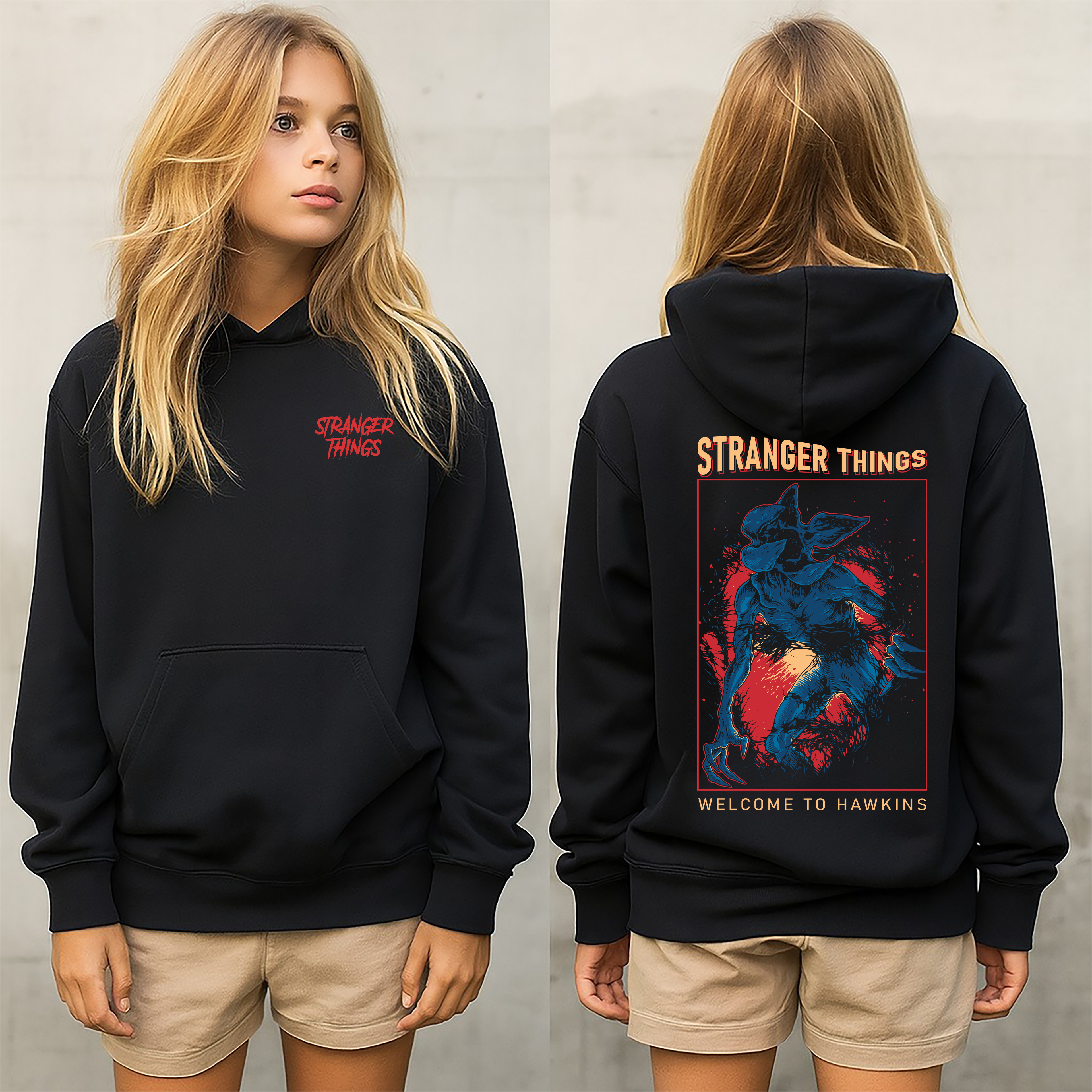 stranger things sudadera,sudadera para niños y adultos  , la serie de stranger things colección