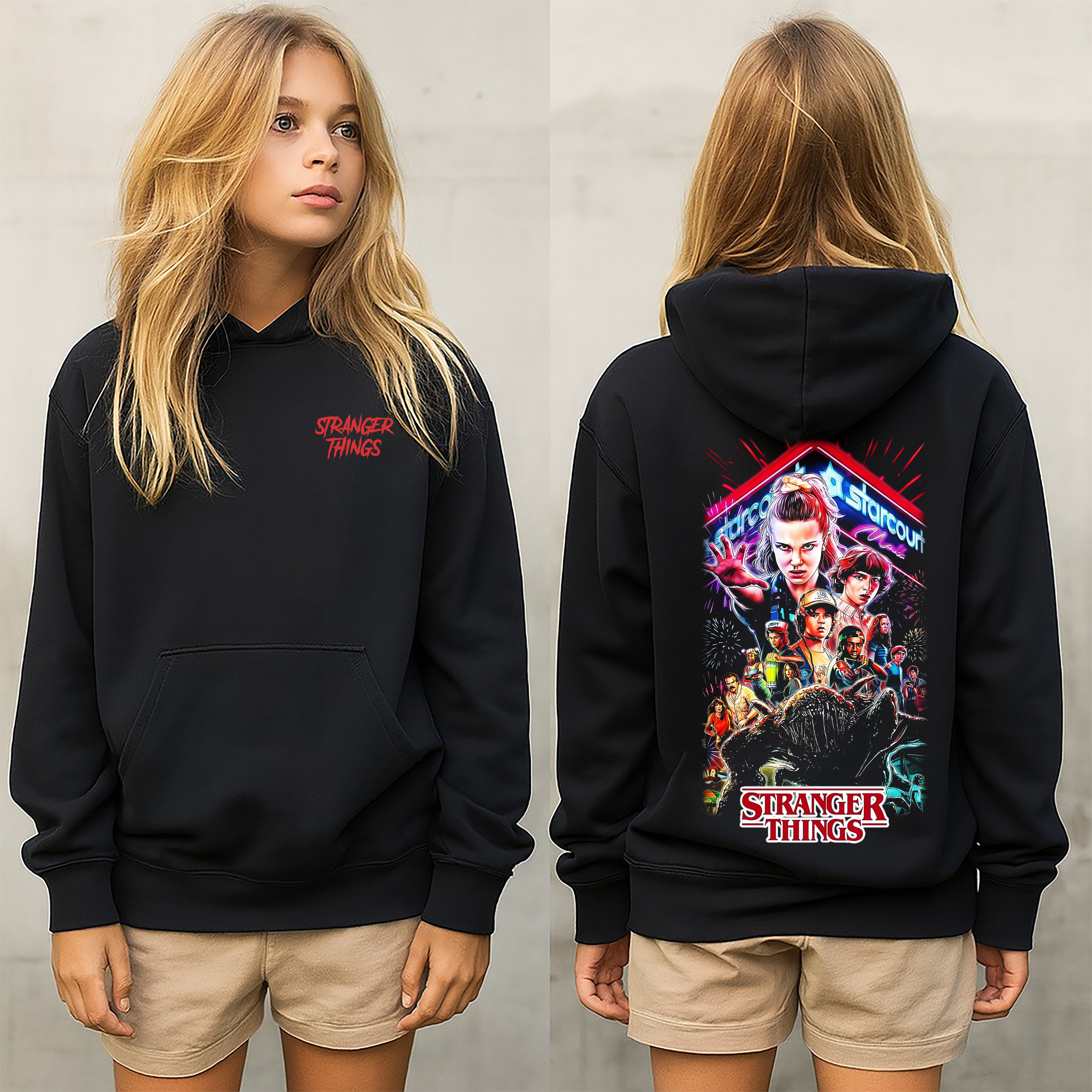stranger things sudadera,sudadera para niños y adultos  , la serie de stranger things colección