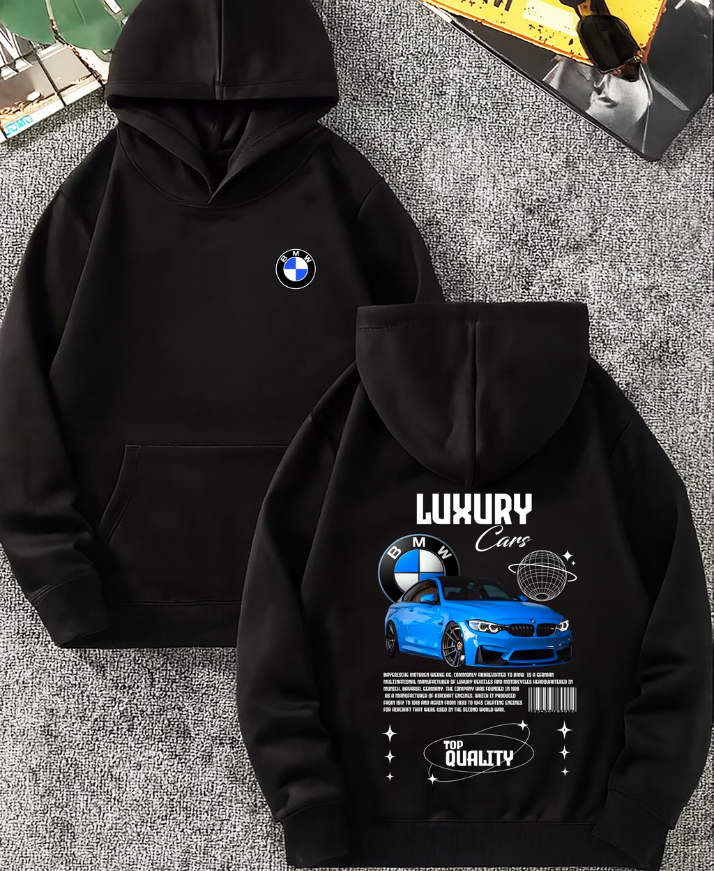 sudadera con diseño de BMW  , sudadera muy caliente y cómoda , accesorios bmw