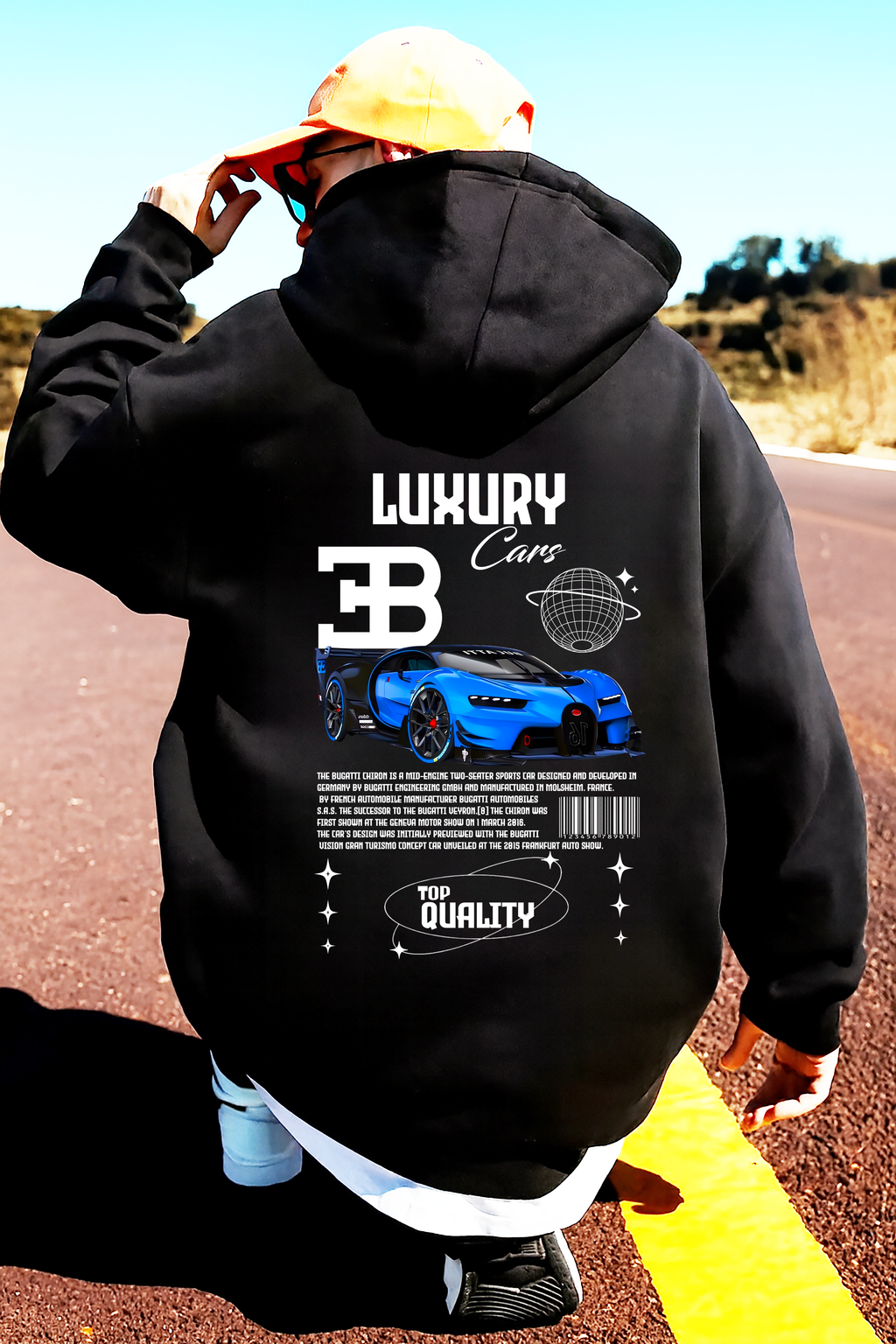 Sudadera con diseño de BUGATTI ,sudadera para niños y adultos  , sudadera de Bugatti , all cars . mas coches