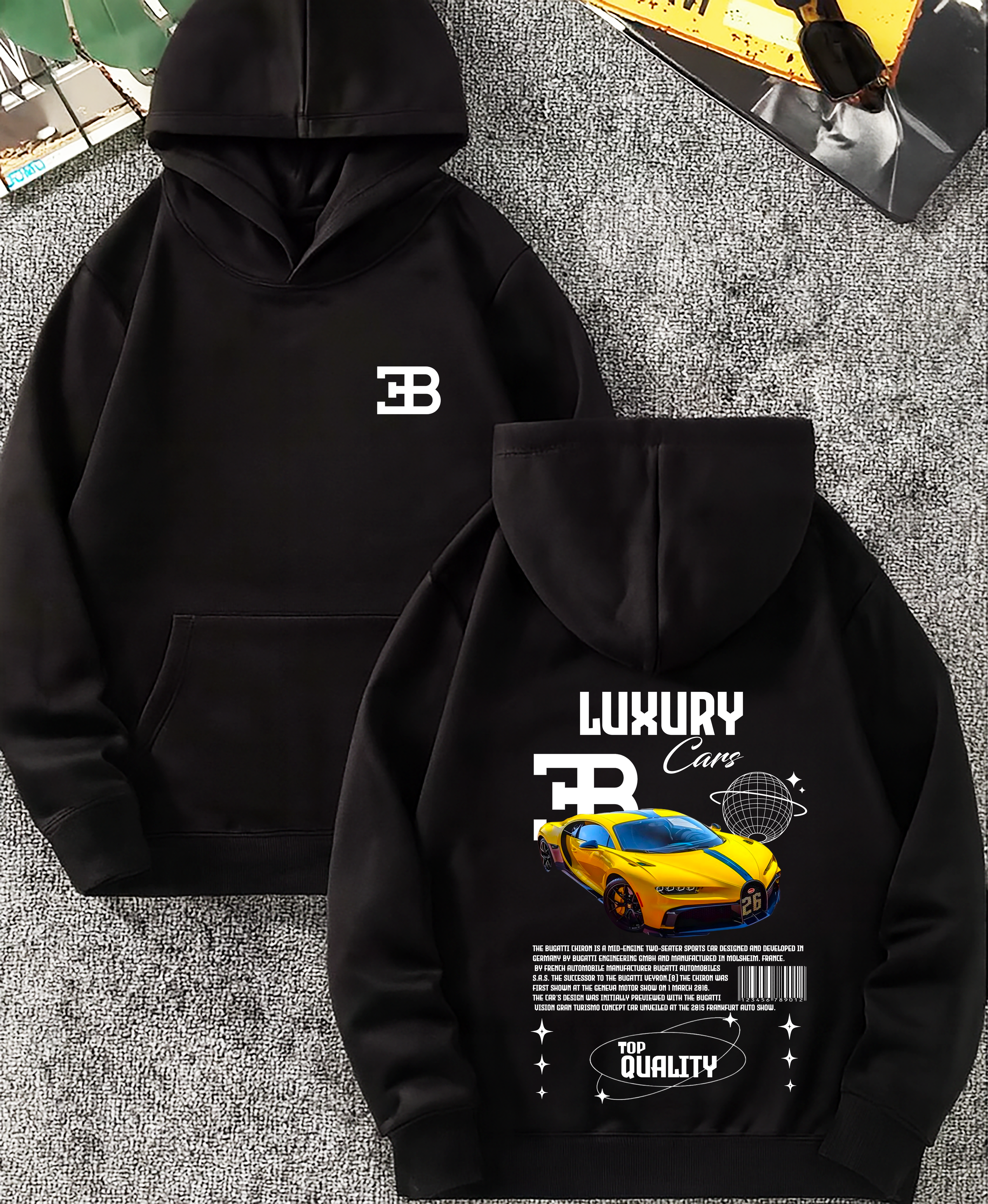 Sudadera con diseño de BUGATTI ,sudadera para niños y adultos  , sudadera de Bugatti , all cars . mas coches