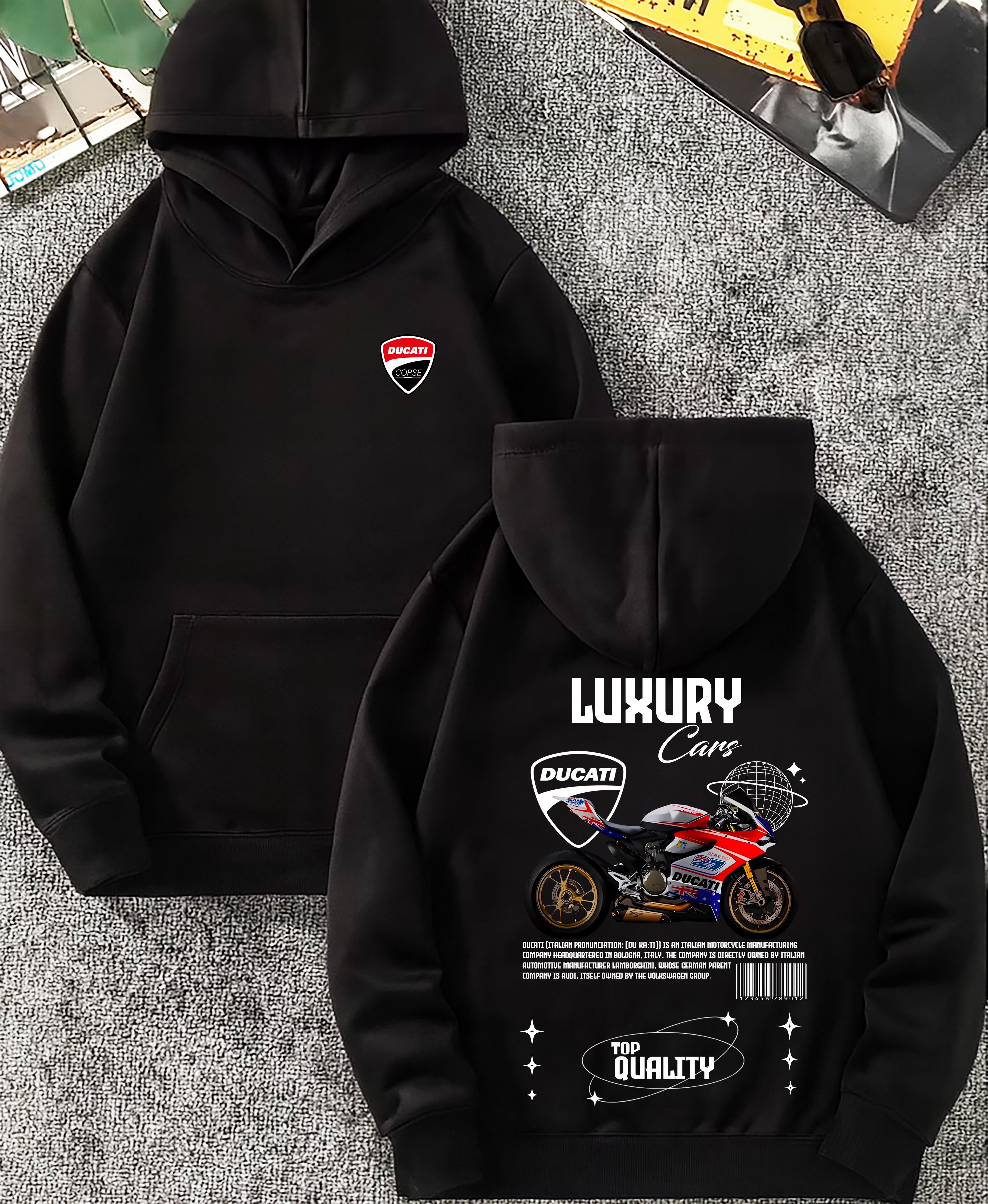 Sudadera con diseño de ducati ,sudadera para niños y adultos  , sudadera de curvette , motos, motobaik